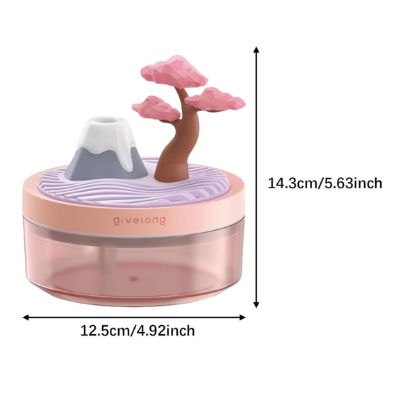 Pink Volcano Cherry Blossom Tree Humidifier Nightlight - Picture 4 of 5